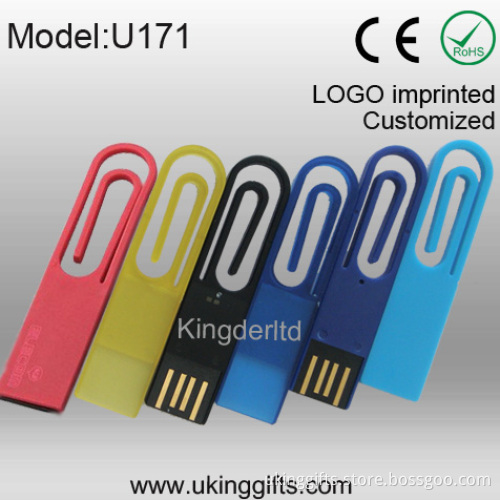 Clip Plastic Mini USB Drive Pen Drive of Customer Logo